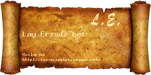 Lay Erzsébet névjegykártya